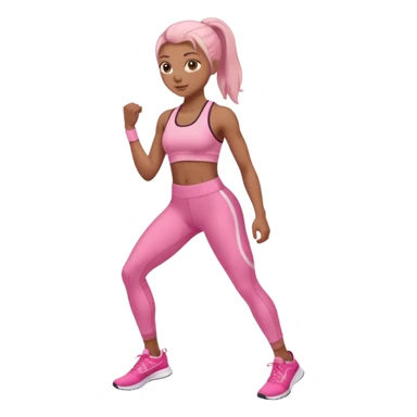 workout pink sticker