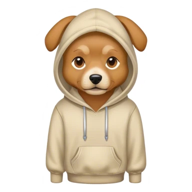 Dog wearing a hoddie sticker