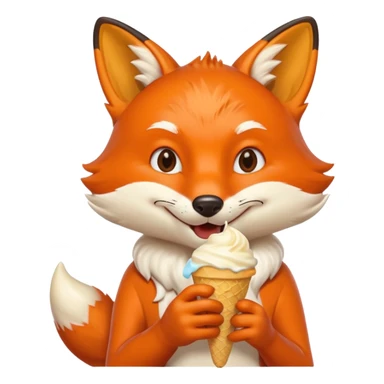 dondurma yiyen tilki sticker