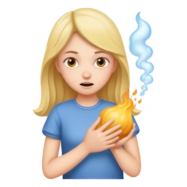 girl holding in a fart sticker