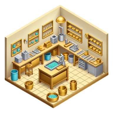 Isometric small jewelry factory gold sticker