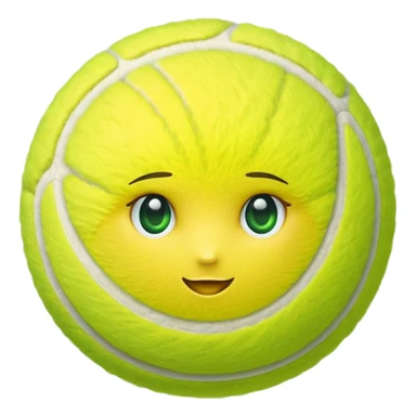 tennis ball with female gender sign sticker