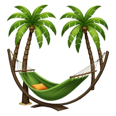 palm tree with hammock in Volcano Island sticker