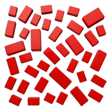 A big LEGO block broken into smaller pieces. sticker