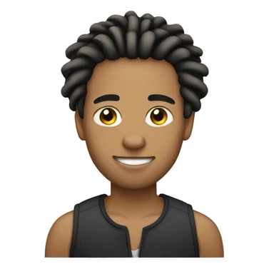 light skin man with short dreads sticker