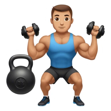 bodybuilder kettlebell swings sticker
