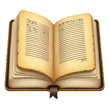 a open diary that looks kinda old sticker