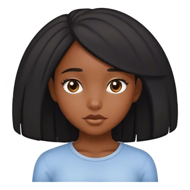 Shy black girl  sticker
