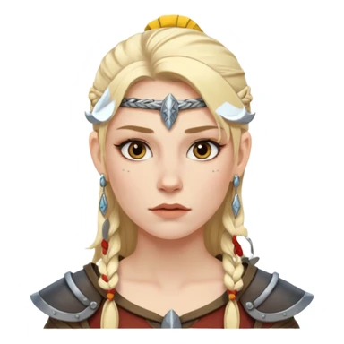 ESO female nordic warrior with lashes and earrings sticker