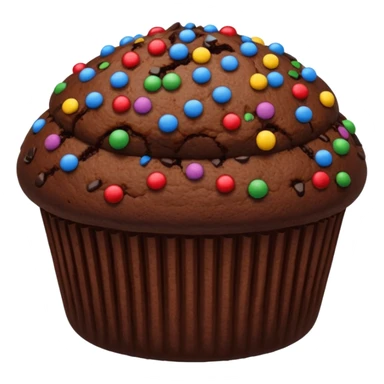 dark brown chocolate muffin chocolate sprinkles on top sticker