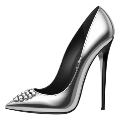 Alexander wang 10 inch high heel stilettos, with lots of chrome embellishments  sticker