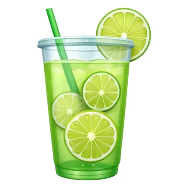 green lemonade in a plastic cup sticker