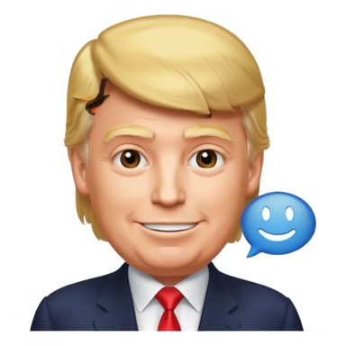 Trump  qui dit dans une bulle et qui di sticker