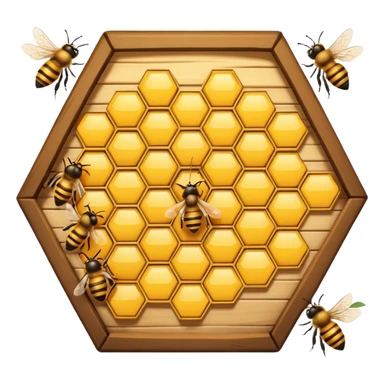 a natural bee hive with bees outside  sticker