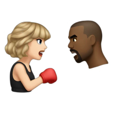 Taylor swift punching Kanye west sticker