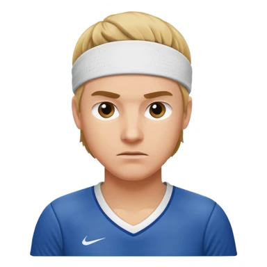 tennisplayer with sweatband sticker