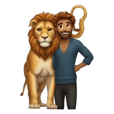 Leo and Scorpio animals sticker