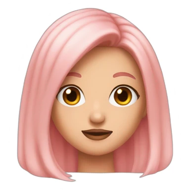 female emoji looking like rosé from blackpink sticker