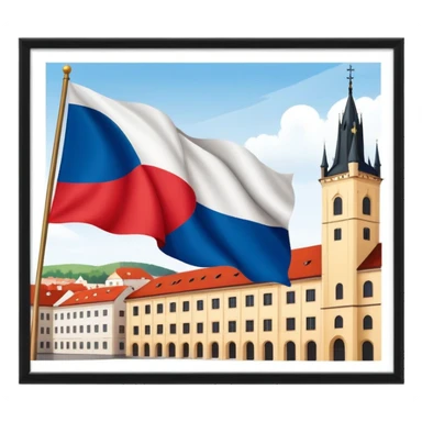 Czech flag University sticker
