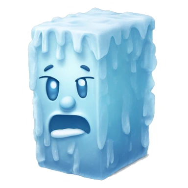 Bloc de glace avec un C dessus sticker