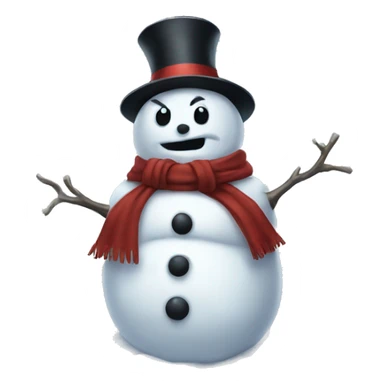 An evil snowman  sticker