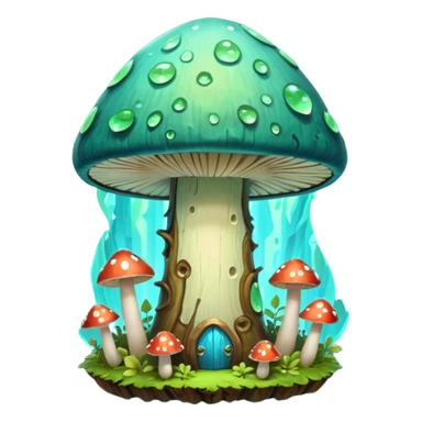 magical mushroom shield object icon, shield crafted from mushroom bark, glowing spores, fantasy forest design, soft green-blue aura, 3D cartoon, mobile game icon style, centered, clean background, no text, no watermark
 
 sticker