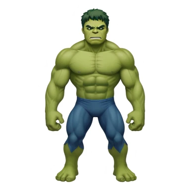 Hulk, green muscular superhero sticker