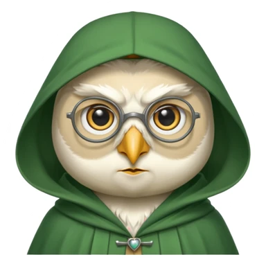 white owl professor in green cloak university sticker