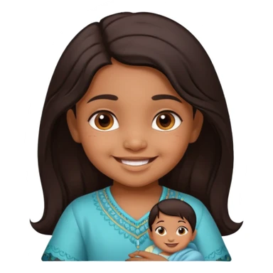 create a indian baby girl child sticker