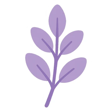 A dull purple Herb sticker