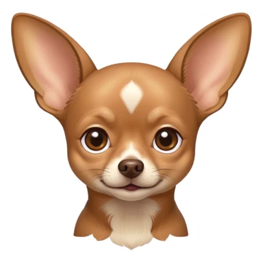 Brown chihuahua with big ears sticker
