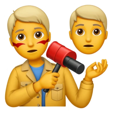 Je veux un emoji représentant adolf Hitler portant une moustache noir et carré rajoute une croix nazi sticker