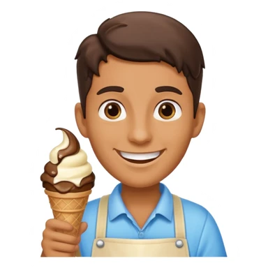 Vendor + choco cart,Ice Cream Vendor. sticker