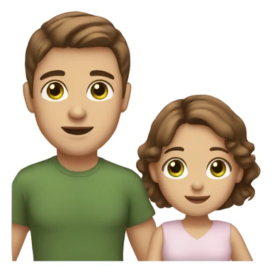 Couple with a baby. Man brown hair and green eyes and girl brown hair and eyes. Baby is a boy.  sticker