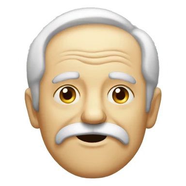 Old man winking and shushing someone sticker