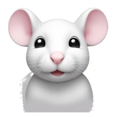 White mouse with a slight pink tint  sticker
