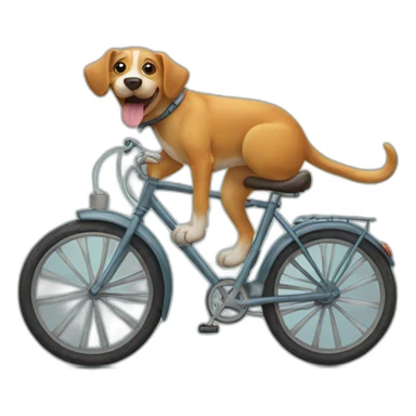 Dog on bike sticker