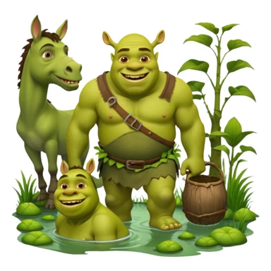Starter pack shrek  sticker