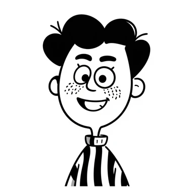 funny face with big grin and rosy cheeks sticker