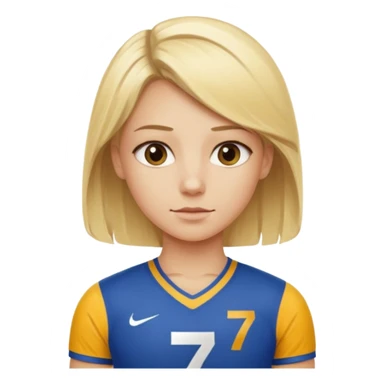 blonde Number 7 Printed Athlete sticker