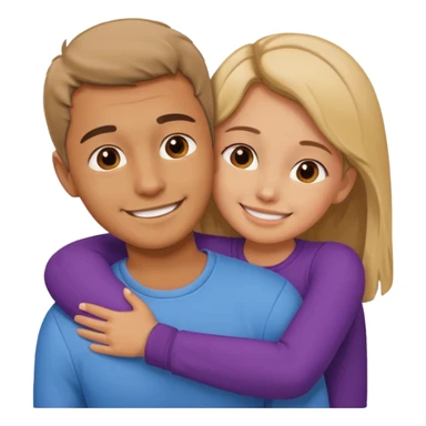 Texte ´Gros câlin’, en dessous un homme serre sa sœur dans ses bras sticker