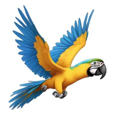 Blue And Gold Macaw Flying sticker