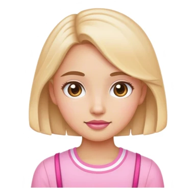 A cute pink preppy emoji… that is super cutesy and beachy and girly sticker