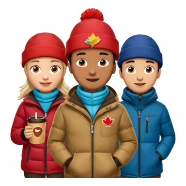 Canadians in a Tim hortons all talking sticker