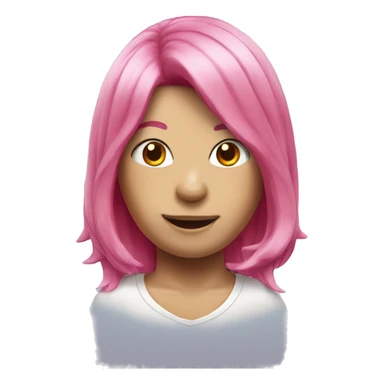 Shark with pink wig sticker
