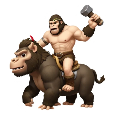 king kong on hog rider clash of clans sticker