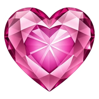 glitter pink crystal heart sticker