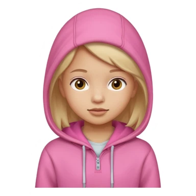 girl kid in pink hoodie sticker
