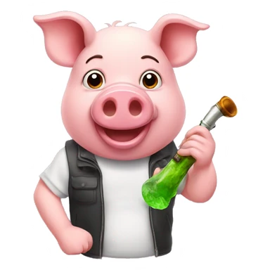 pig with a bong sticker