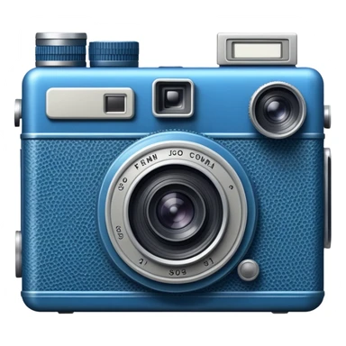 old-school blue camera sticker